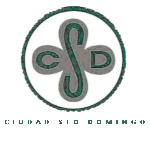 logo ciudad santo domingo fondo pmg letras verdinegras